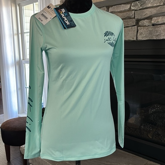 Salt Life Oasis SLX UVAPOR long sleeve sun protection top,performance fabric - Picture 3 of 12